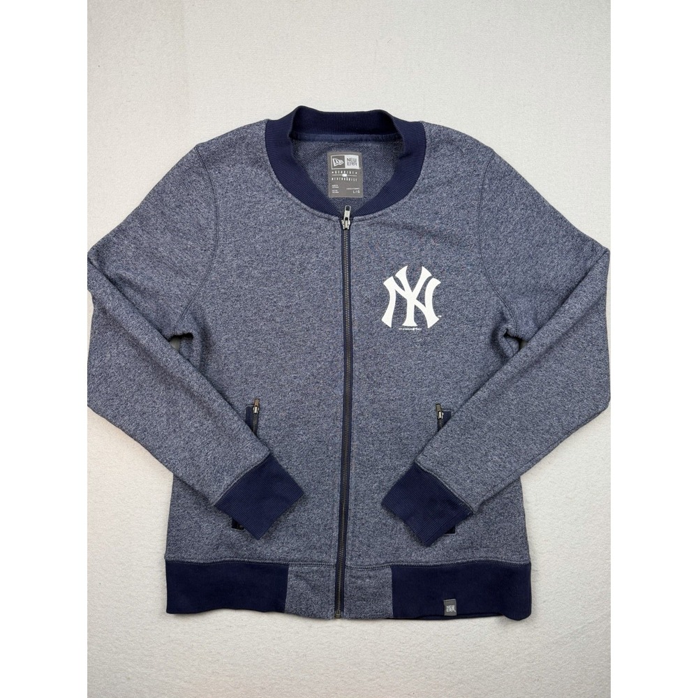 New York Yankees New Era Baseball Full-Zip Jacket Womens Blue MLB Sports Large